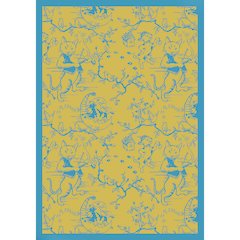 Kaleidoscope Fancy Fiddler 7'8" x 10'9" Area Rug in Color Gold