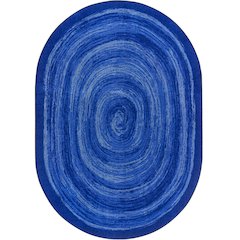 Kid Essentials Feeling Fun 10'9" x 13'2" Oval Area Rug in Color Blue