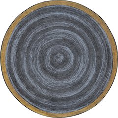 Kid Essentials Feeling Natural 13'2" Round Area Rug in Color Slate
