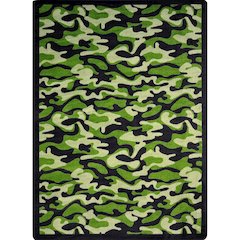 Kaleidoscope Funky Camo 7'8" x 10'9" Area Rug in Color Green