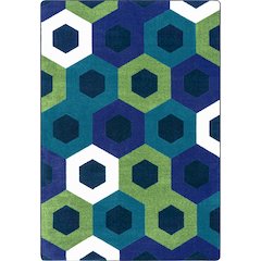 Kid Essentials Hexed 7'8" x 10'9" Area Rug in Color Violet