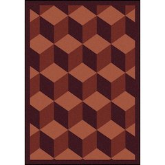 Kaleidoscope Highrise 7'8" x 10'9" Area Rug in Color Burgundy