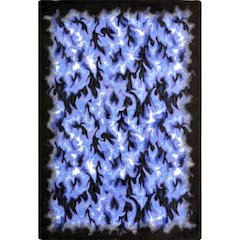Kaleidoscope Inferno 7'8" x 10'9" Area Rug in Color Blue