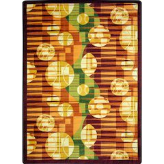 Games People Play Keeping Score 7'8" x 10'9" Area Rug in Color Rust