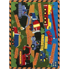 Kid Essentials Kid's Building Character 10'9" x 13'2" Area Rug in Color Multi