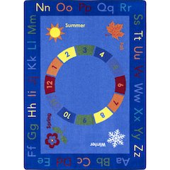 Kid Essentials Learn Through the Seasons 10'9" x 13'2" Area Rug in Color Multi