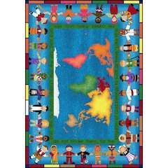 Kid Essentials Let the Children Come 10'9" x 13'2" Area Rug in Color Multi
