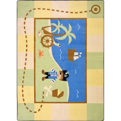 Kid Essentials Lil' Pirate 7'8" x 10'9" Area Rug in Color Multi