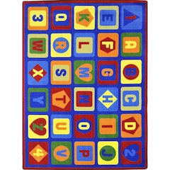 Kid Essentials Lots to Learn 10'9" x 13'2" Area Rug in Color Multi