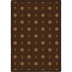 Kaleidoscope Mariner's Tale 7'8" x 10'9" Area Rug in Color Chocolate