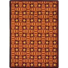 Any Day Matinee Marquee Star 7'8" x 10'9" Area Rug in Color Red