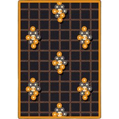 Games People Play Nine Ball 7'8" x 10'9" Area Rug in Color Charcoal