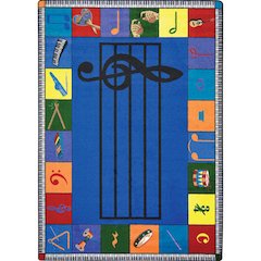 Kid Essentials Note Worthy (Preschool) 10'9" x 13'2" Area Rug in Color Multi