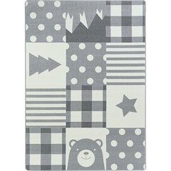 Claremont Kids Patchwork Boy 7'8" x 10'9" Area Rug in Color Cloudy
