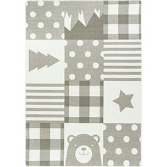 Claremont Kids Patchwork Boy 7'8" x 10'9" Area Rug in Color Linen