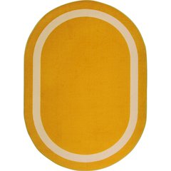 Kid Essentials Portrait 10'9" x 13'2" Oval Area Rug in Color Goldenrod