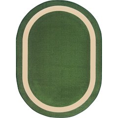 Kid Essentials Portrait 10'9" x 13'2" Oval Area Rug in Color Greenfield
