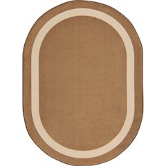 Kid Essentials Portrait 10'9" x 13'2" Oval Area Rug in Color Mocha