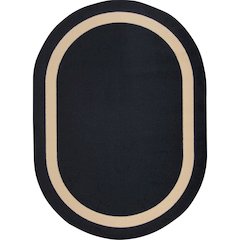 Kid Essentials Portrait 10'9" x 13'2" Oval Area Rug in Color Onyx