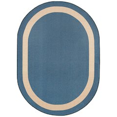 Kid Essentials Portrait 10'9" x 13'2" Oval Area Rug in Color Seaside