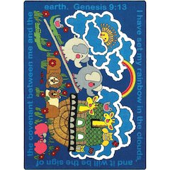 Kid Essentials Rainbow's Promise 7'8" x 10'9" Area Rug in Color Multi