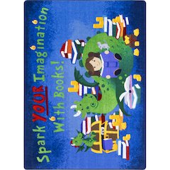 Kid Essentials Reading Cave 10'9" x 13'2" Area Rug in Color Multi