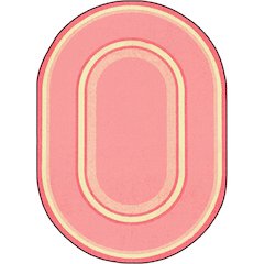 Kid Essentials Ripples 7'8" x 10'9" Oval Area Rug in Color Pretty Pink