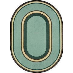 Kid Essentials Ripples 7'8" x 10'9" Oval Area Rug in Color Woodland