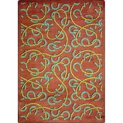 Kaleidoscope Rodeo 7'8" x 10'9" Area Rug in Color Burgundy