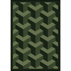Kaleidoscope Rooftop 7'8" x 10'9" Area Rug in Color Black