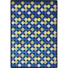 Kid Essentials Roundabout 7'8" x 10'9" Area Rug in Color Blue