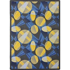 Any Day Matinee Searchlight 7'8" x 10'9" Area Rug in Color Navy