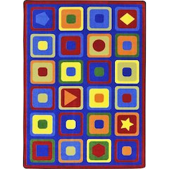 Kid Essentials Seeking Shapes 10'9" x 13'2" Area Rug in Color Multi