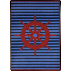 Kid Essentials Set Your Course 7'8" x 10'9" Area Rug in Color Red