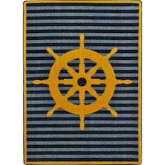 Kid Essentials Set Your Course 7'8" x 10'9" Area Rug in Color Yellow