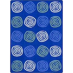 Kid Essentials Simply Swirls 10'9" x 13'2" Area Rug in Color Seaglass