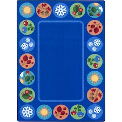 Kid Essentials Sit Around the Seasons 10'9" x 13'2" Area Rug in Color Multi