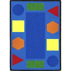 Kid Essentials Sitting Shapes 10'9" x 13'2" Area Rug in Color Multi