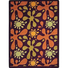 Kid Essentials Splat 7'8" x 10'9" Area Rug in Color Burgundy