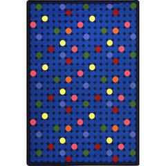 Playful Patterns Spot On 7'8" x 10'9" Area Rug in Color Rainbow