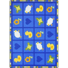 Kid Essentials Spring Things 10'9" x 13'2" Area Rug in Color Blue