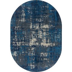 Kid Essentials Terra Mae 10'9" x 13'2" Oval Area Rug in Color Marine