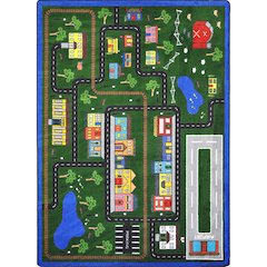 Kid Essentials Tiny Town 10'9" x 13'2" Area Rug in Color Multi
