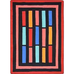 Kid Essentials Traffic Jam 7'8" x 10'9" Area Rug in Color Red