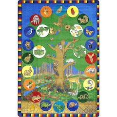 Kid Essentials Tree of Life 10'9" x 13'2" Area Rug in Color Multi