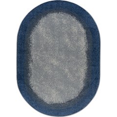 Kid Essentials Urban Edges 10'9" x 13'2" Oval Area Rug in Color Marine