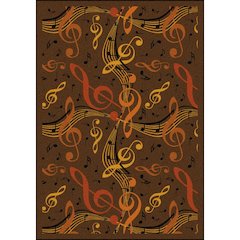 Kid Essentials Virtuoso 7'8" x 10'9" Area Rug in Color Brown