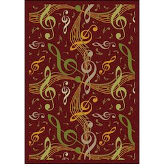 Kid Essentials Virtuoso 7'8" x 10'9" Area Rug in Color Burgundy