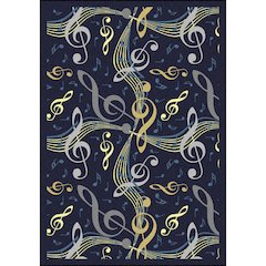 Kid Essentials Virtuoso 7'8" x 10'9" Area Rug in Color Navy