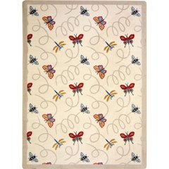 Kaleidoscope Wing Dings 7'8" x 10'9" Area Rug in Color Beige